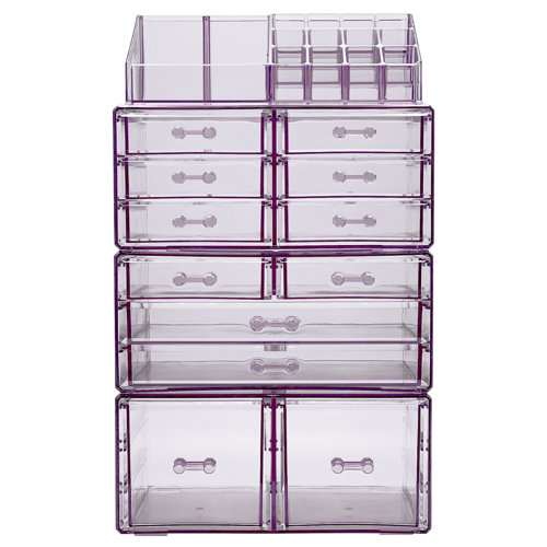 Sorbus Cosmetic Makeup And Jewelry Storage Case Tower Display Organizer